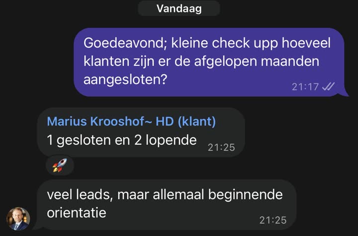 Hypotheek Daddy: 1 deal gesloten en 2 lopend, plus veel nieuwe leads